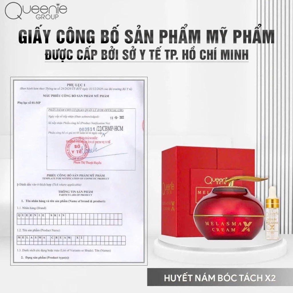 Huyết nám bóc tách X2 Queenie Skin