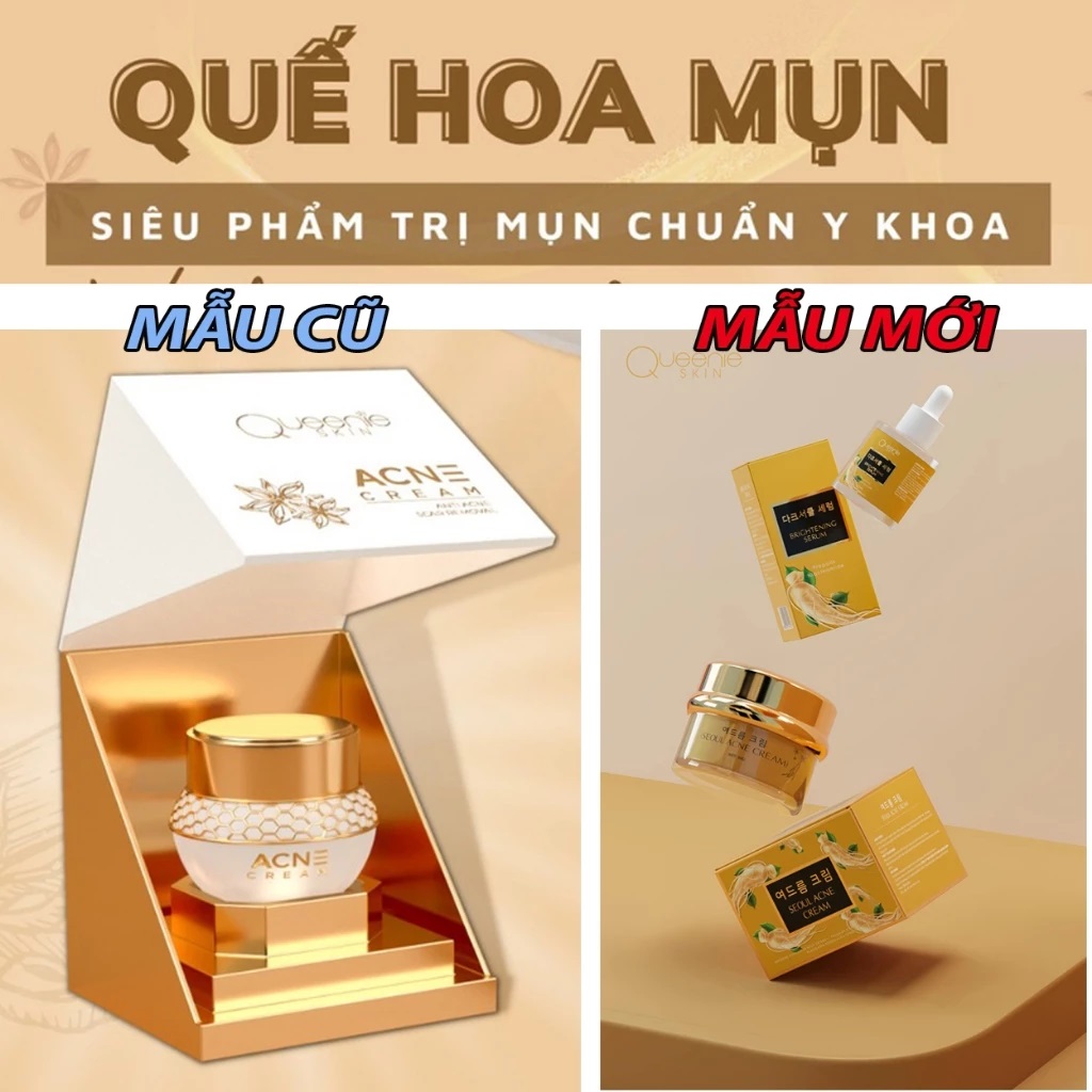 Kem face mụn quế hoa Queenie Skin